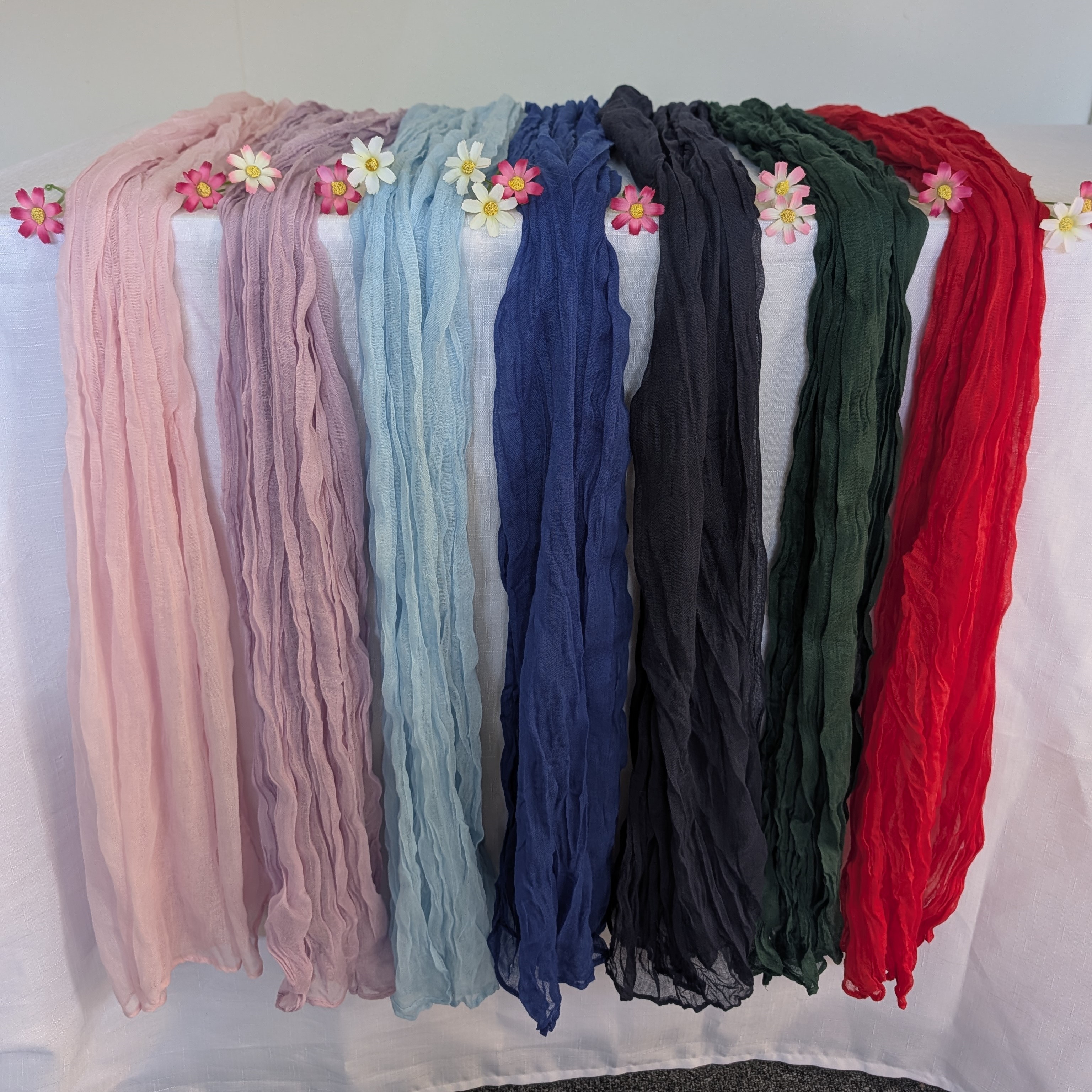 Assorted 3m Cheesecloth Table Runner