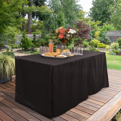 White Floor-Length Tablecloth